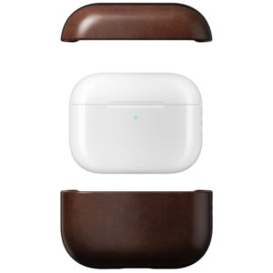 Nomad Modern Leather dėklas, rustic rudos spalvos (Horween) - Apple AirPods Pro 3 - Image 2