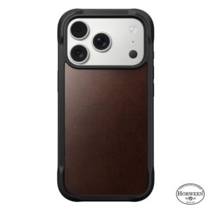 Nomad Modern Leather dėklas, rustic rudos spalvos (Horween) - Apple iPhone 17 Pro