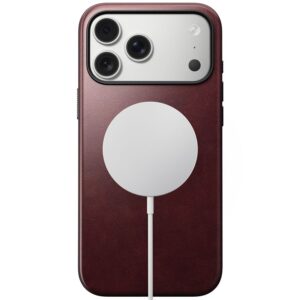 Nomad Modern Leather dėklas, burgundy (Horween) - Apple iPhone 17 Pro Max - Image 3