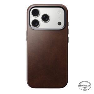 Nomad Traditional Leather dėklas, rustic rudos spalvos (Horween) - Apple iPhone 17 Pro