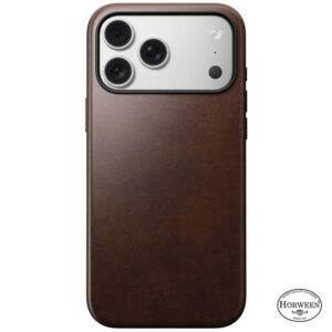 Nomad Modern Leather dėklas, rustic rudos spalvos (Horween) - Apple iPhone 17 Pro Max
