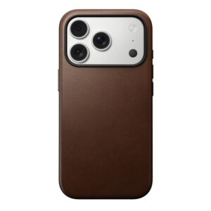 Nomad Modern Leather dėklas, rudos spalvos - Apple iPhone 17 Pro