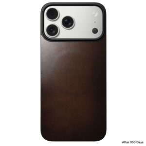 Nomad Magnetic Leather Back, rustic rudos spalvos (Horween), Magsafe - Apple iPhone 17 Pro Max - Image 18