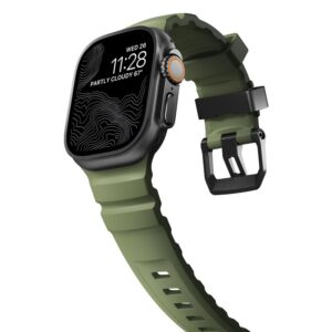 Nomad Rocky Point apyrankė, juodos spalvos/forest - Apple Watch 49/45/44/42mm - Image 14