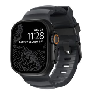 Nomad Rocky Point apyrankė, juodos spalvos/storm - Apple Watch 49/45/44/42mm