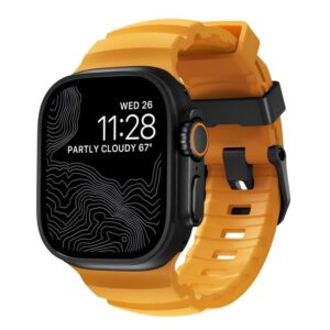 Nomad Rocky Point apyrankė, juodos spalvos/sol - Apple Watch 49/45/44/42mm