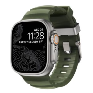 Nomad Rocky Point apyrankė, natural/forest - Apple Watch 49/45/44/42mm