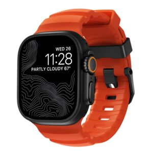 Nomad Rocky Point apyrankė, juodos spalvos/magma - Apple Watch 49/45/44/42mm