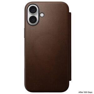 Nomad Modern Leather dėklas, rudos spalvos - Apple iPhone 16 Plus - Image 8