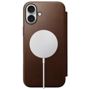 Nomad Modern Leather dėklas, rudos spalvos - Apple iPhone 16 Plus - Image 3