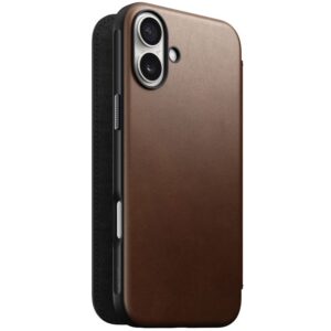Nomad Modern Leather dėklas, rudos spalvos - Apple iPhone 16 Plus - Image 11
