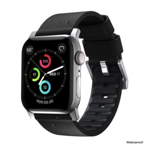 Nomad Active apyrankė Pro juodos spalvos, sidabro spalvos - Apple Watch 49mm/46mm/45mm/44mm/42mm - Image 10
