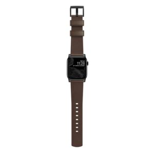Nomad Leat. apyrankė rudos spalvos,juodos spalvos - Apple Watch 49mm/46mm/45mm/44mm/42mm - Image 3