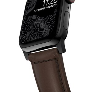 Nomad Traditional apyrankė, juodos spalvos hardware/rustic rudos spalvos - Apple Watch Ultra 2/1 (49mm) 9/8/7 (45mm)/6/SE/5/4 (44m - Image 10