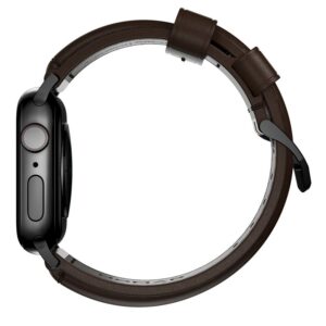 Nomad Traditional apyrankė, juodos spalvos hardware/rustic rudos spalvos - Apple Watch Ultra 2/1 (49mm) 9/8/7 (45mm)/6/SE/5/4 (44m - Image 11