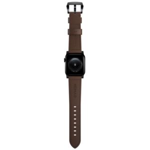 Nomad Traditional apyrankė, juodos spalvos hardware/rustic rudos spalvos - Apple Watch Ultra 2/1 (49mm) 9/8/7 (45mm)/6/SE/5/4 (44m - Image 13