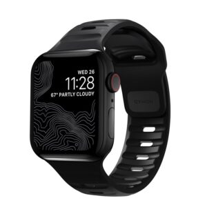 Nomad Sport apyrankė M/L, juodos spalvos - Apple Watch 49mm/46mm/45mm/44mm/42mm