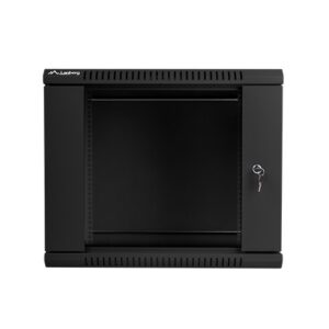 Lanberg 19'' 9U sieninė instaliacinė spinta 600x450 mm, juoda (stiklinės durys) - Image 2