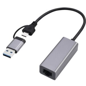 Gembird A-USB3AC-LAN2G-01 USB 2.5G gigabito tinklo adapteris, pilkos spalvos