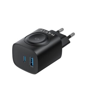 Havit UC132 EU - GaN 22 W dviejų prievadų įkroviklis su belaidžio įkrovimo galimybe, juodas - Image 3