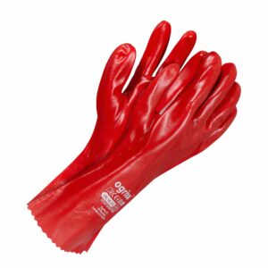 PVC PIRŠTINĖS RAUDONOS ILGOS 35cm DYDIS - 10