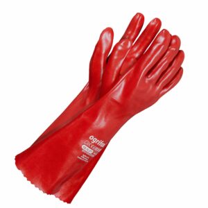 PVC PIRŠTINĖS RAUDONOS ILGOS 40cm DYDIS - 10