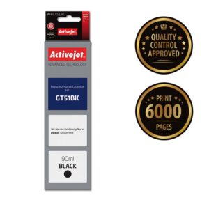 Activejet AH-GT51Bk rašalas (pakaitinis HP GT51BK M0H57AE; Supreme; 90 ml; juodas) - Image 2
