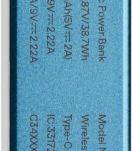 Pitaka Power Bank Qi2, 10 000 mAh, Lucid Blue - Image 6