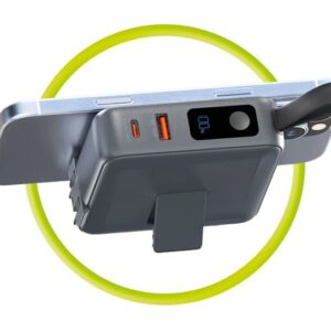 Mobile Origin PowerBank & Kelioninis įkroviklis, Lightning/USB-C kabelis, MagSafe/Apple Watch/Apple iPhone Compatible, pilkos spalvos - Image 2