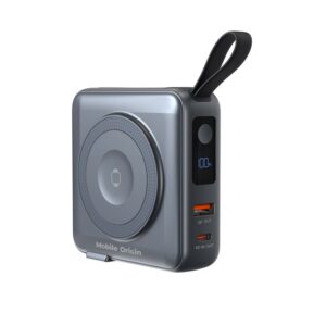 Mobile Origin PowerBank & Kelioninis įkroviklis, Lightning/USB-C kabelis, MagSafe/Apple Watch/Apple iPhone Compatible, pilkos spalvos - Image 18