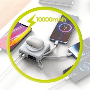 Mobile Origin PowerBank & Kelioninis įkroviklis, Lightning/USB-C kabelis, MagSafe/Apple Watch/Apple iPhone Compatible, baltos spalvos - Image 11