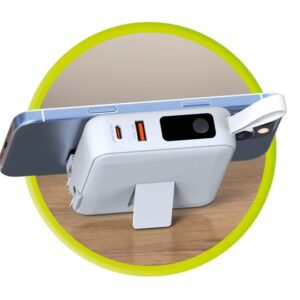 Mobile Origin PowerBank & Kelioninis įkroviklis, Lightning/USB-C kabelis, MagSafe/Apple Watch/Apple iPhone Compatible, baltos spalvos - Image 14