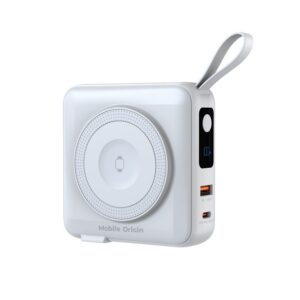 Mobile Origin PowerBank & Kelioninis įkroviklis, Lightning/USB-C kabelis, MagSafe/Apple Watch/Apple iPhone Compatible, baltos spalvos - Image 6