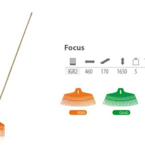 PROSPERPLAST PLASTIKINIS GRĖBLYS LAPAMS FOCUS ORANŽINIS