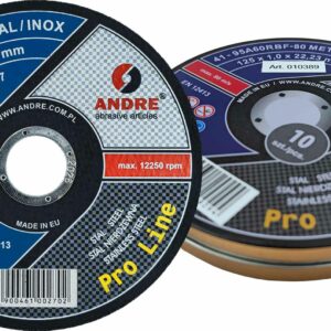 ANDRE PJOVIMO DISKAS METALUI 125 x 1,0mm METAL/INOX PRO LINE 95A60RBF DĖŽUTĖ /10vnt.