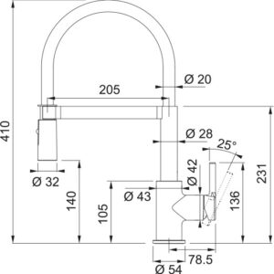 Plautuvės maišytuvas su ištraukiama žarna Franke Lina, 115.0725.838 - Image 2
