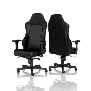 noblechairs HERO Real Leather Gaming Chair - Black/Black - Image 2