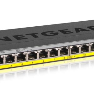 NETGEAR GS116PP Ne-valdomas Gigabit Ethernet (10/100/1000) Maitinimas per Eternetą (PoE) Juoda