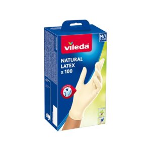 Vileda Multi Latex 100 Vienkartinės pirštinės Rusvai gelsvas Lateksas 100 vnt - Image 2
