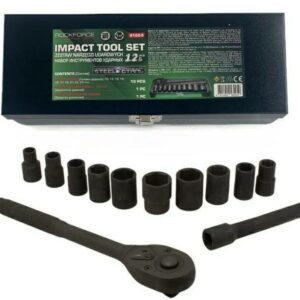 ROCKFORCE SMŪGINIŲ GALVUČIŲ RINKINYS 12 vnt. 1/2" 6-KAMP. (10-24mm)