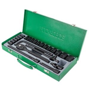 ROCKFORCE SMŪGINIŲ GALVUČIŲ RINKINYS 24 vnt. 1/2" 6-KAMPĖS (8-32 mm)