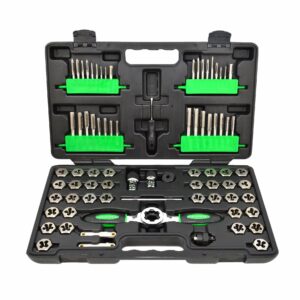 ROCKFORCE sriegiklių ir sriegpjovių rinkinys, 76 dalių, M3-M12