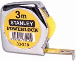 STANLEY RULETĖ 3mx12,7mm POWERLOCK CHROM KORTELĖ