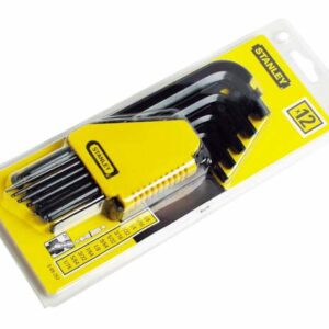 STANLEY COLINIAI ŠEšiakampiai raktai 12 vnt. SU RUTULINE GALVUTE