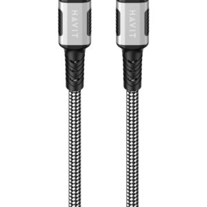 Havit CB6297 - Magnetinis kabelis iš C tipo USB į C tipo USB, 1 m (juodas) - Image 3