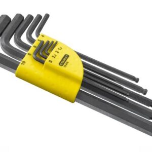 STANLEY ŠEŠIAKAMPIAI RAKTAI 9vnt. SU RUTULINE GALVUTE /1,5-10mm