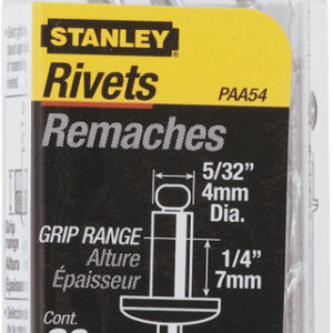 STANLEY ALIUMININĖS KNIEDĖS 3/16"x3/8" 5x10mm/15vnt. ...