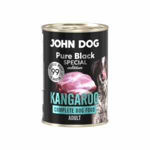 JOHN DOG Pure Black Special Edition Kangaroo - drėgnas ėdalas šunims - 400g