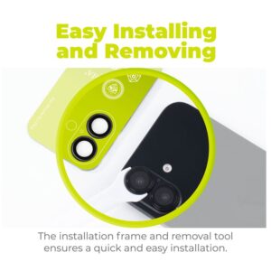 Mobile Origin Sapphire Lens Guards kameros apsauga, juodos spalvos - Apple iPhone 16/16 Plus - Image 4