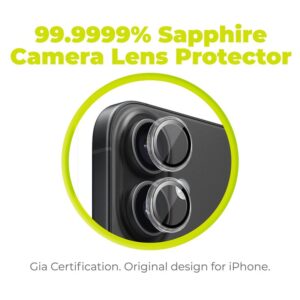 Mobile Origin Sapphire Lens Guards kameros apsauga, juodos spalvos - Apple iPhone 16/16 Plus - Image 19